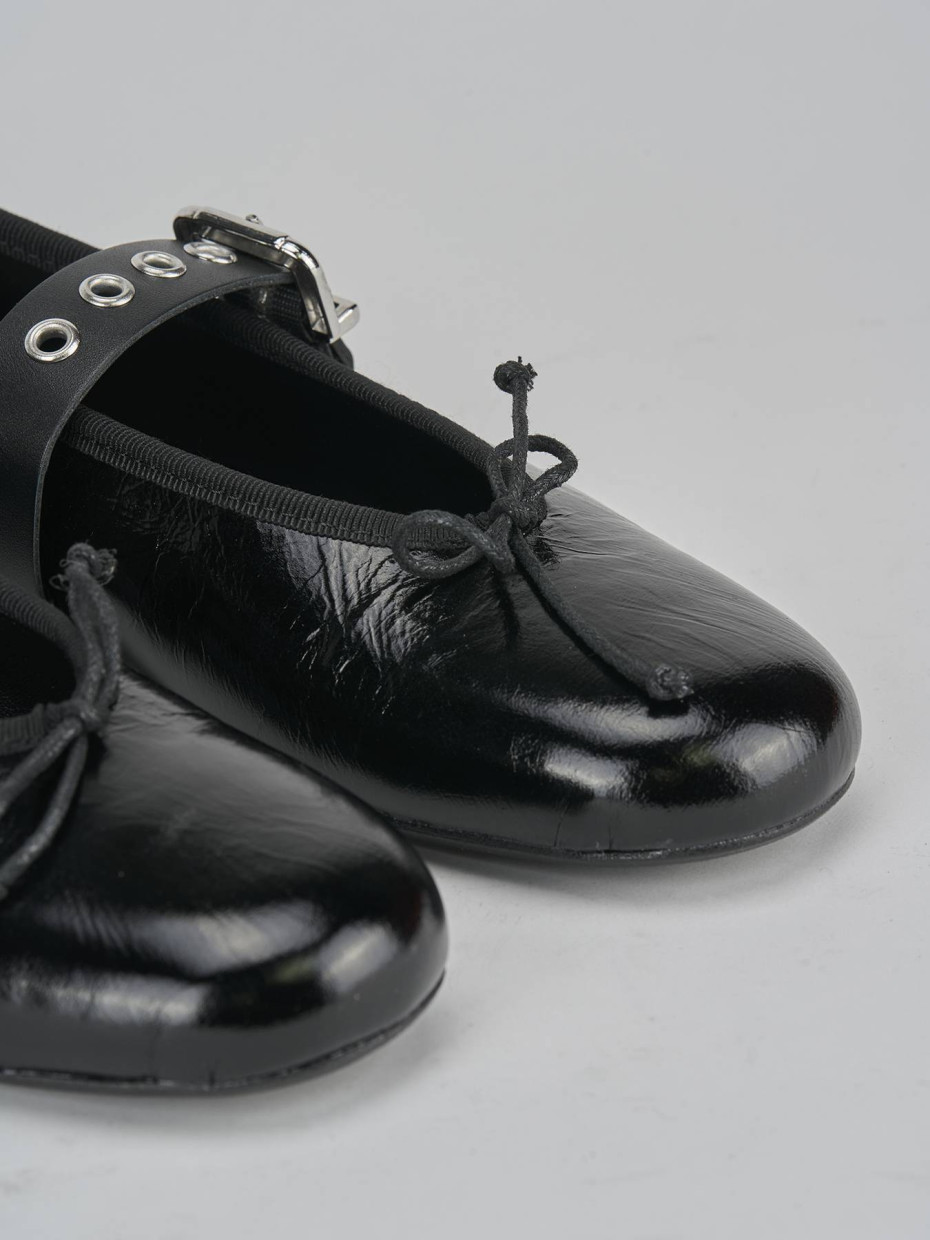 Ballerine tacco 1cm vernice nero