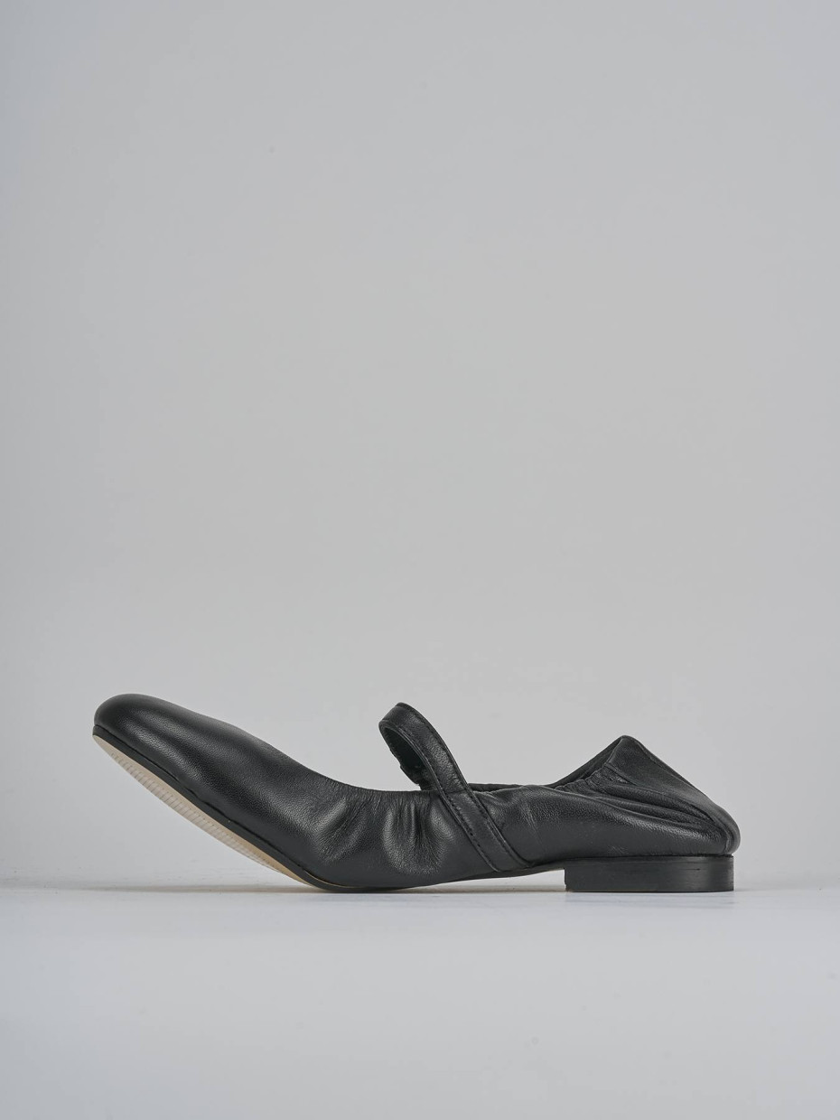 Ballerine tacco 1cm pelle nero