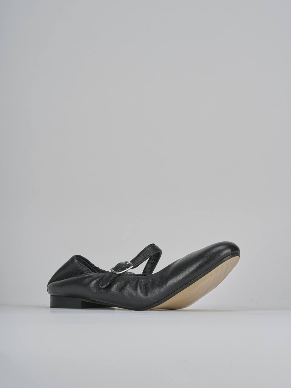 Ballerine tacco 1cm pelle nero