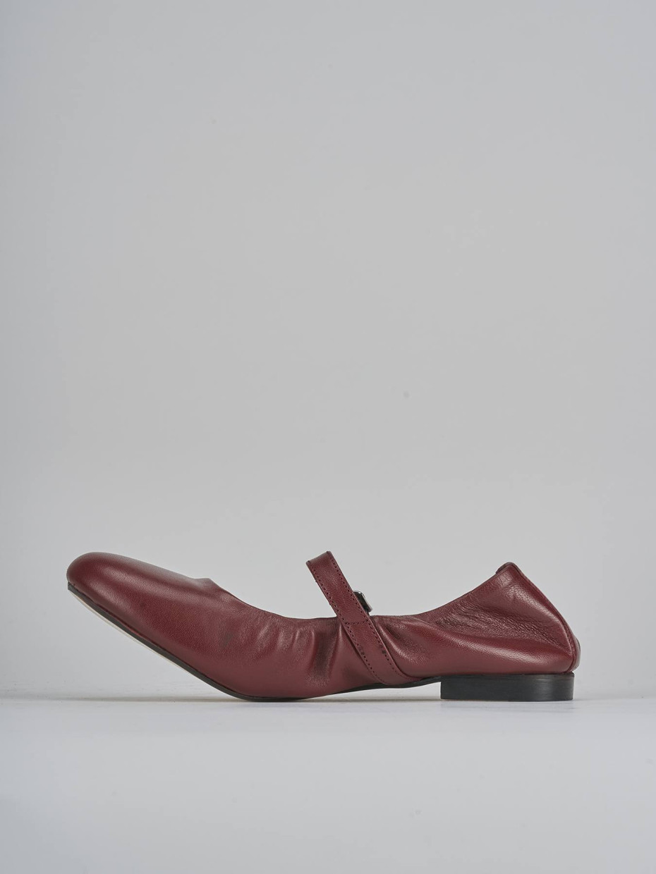 Ballerine tacco 1cm pelle bordo'
