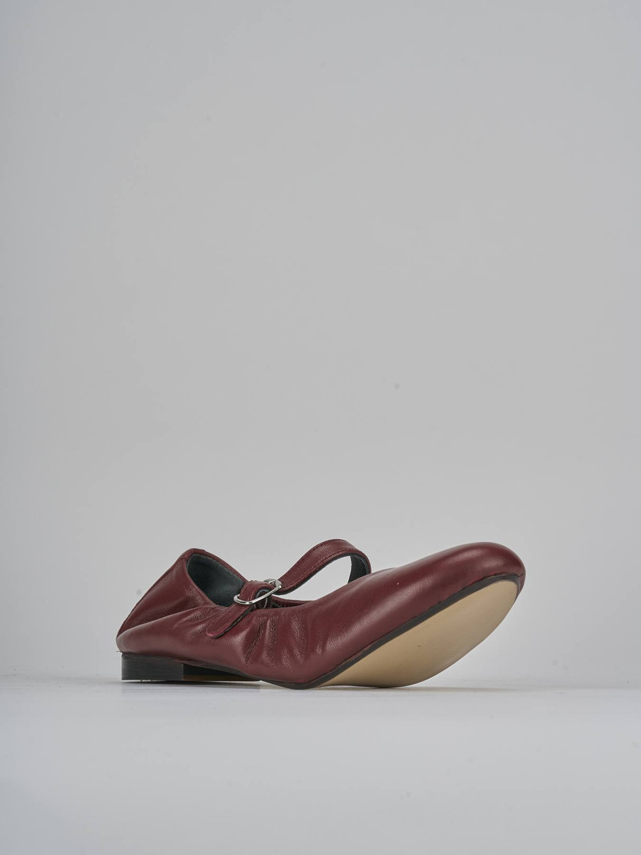Ballerine tacco 1cm pelle bordo'
