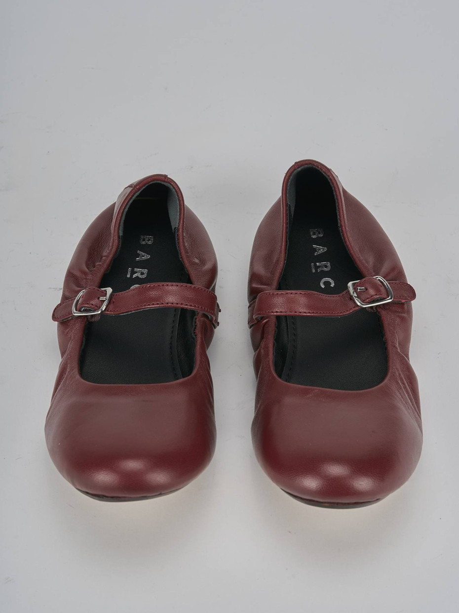 Ballerine tacco 1cm pelle bordo'