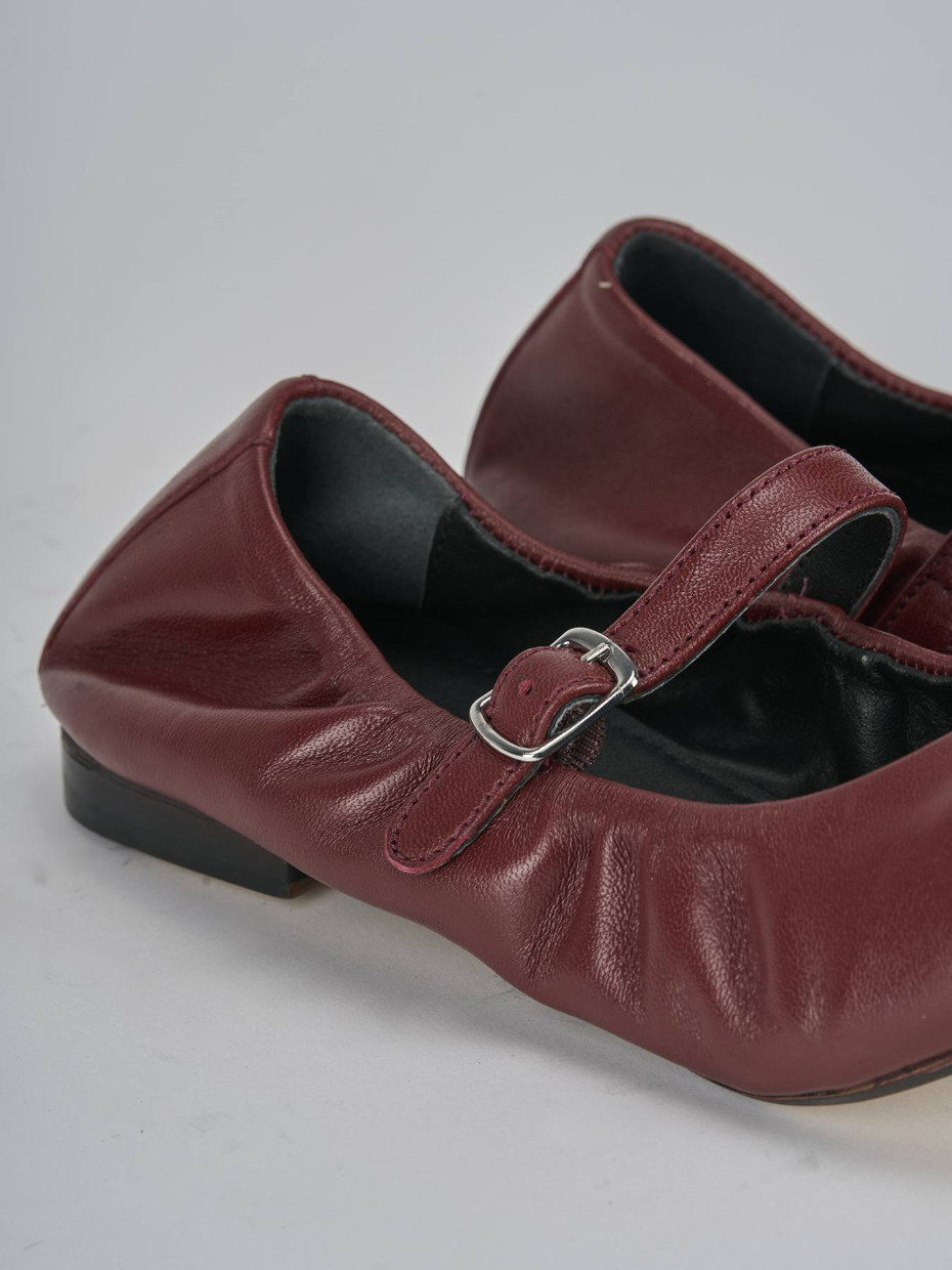 Ballerine tacco 1cm pelle bordo'