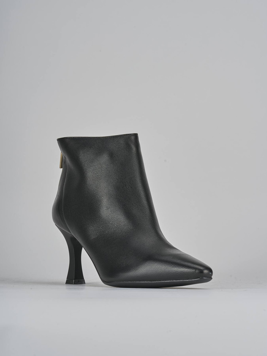Stivaletti tacco 7cm pelle nero Barca Stores