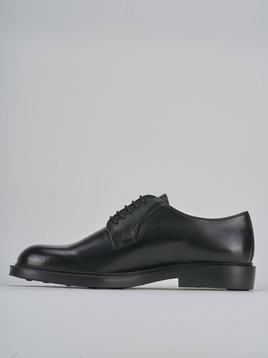 Stringate tacco 1cm pelle nero