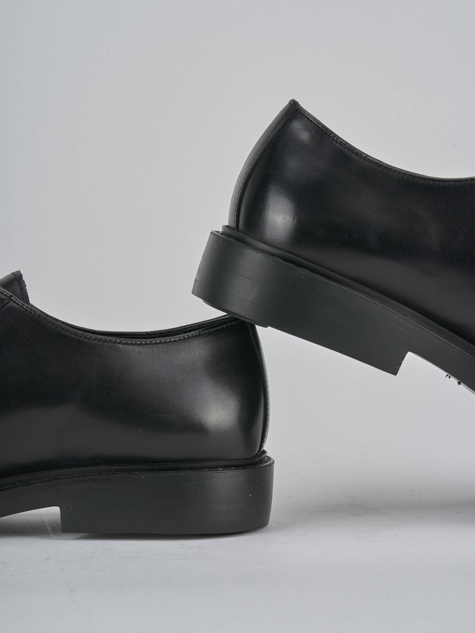 Stringate tacco 1cm pelle nero