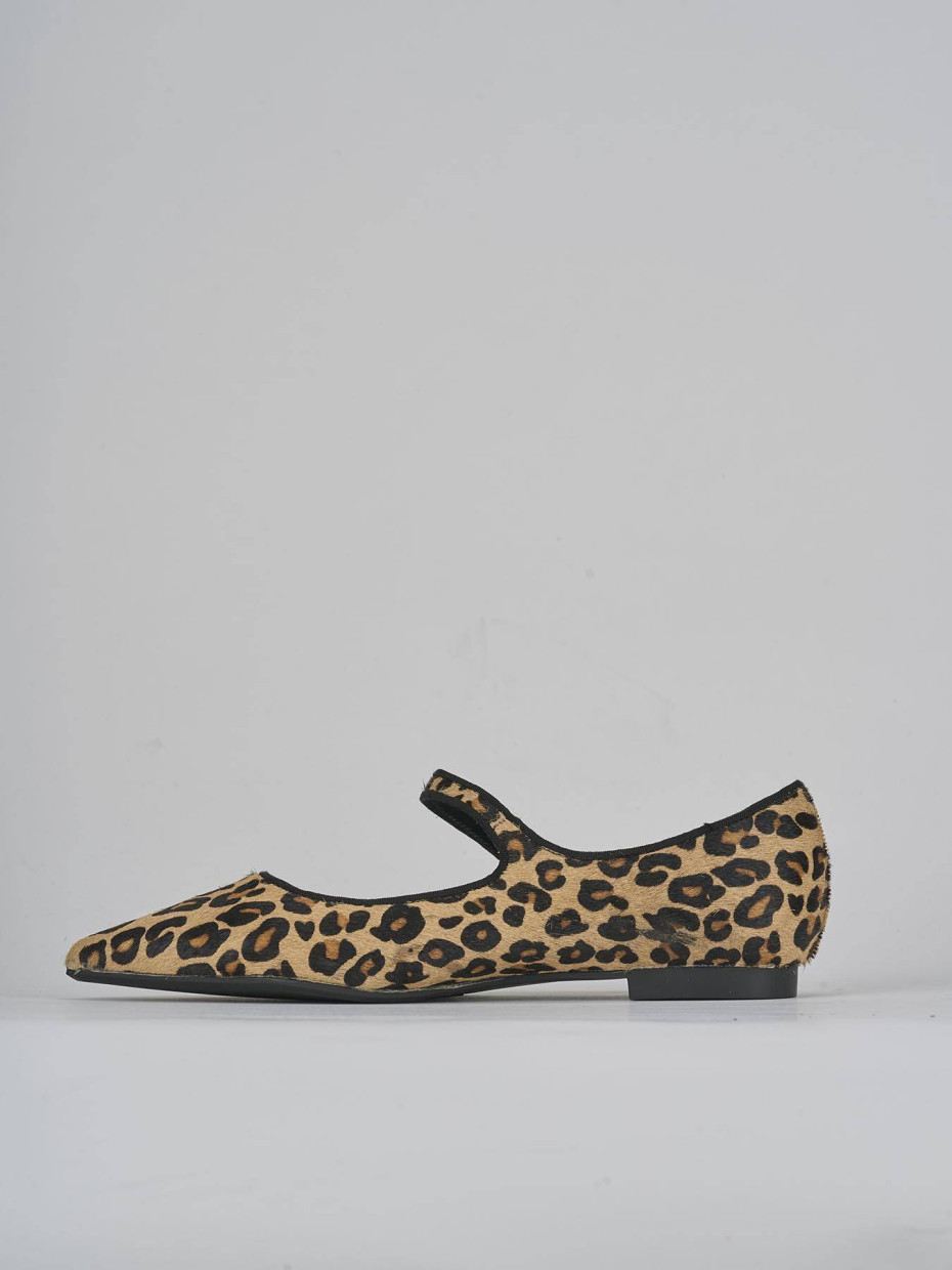Ballerine tacco 1cm cavallino multicolor