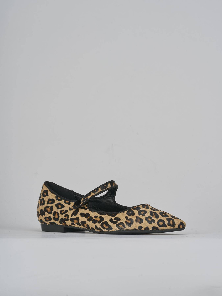 Ballerine tacco 1cm cavallino multicolor