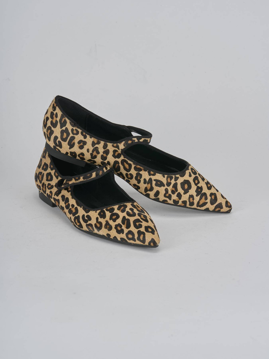 Ballerine tacco 1cm cavallino multicolor