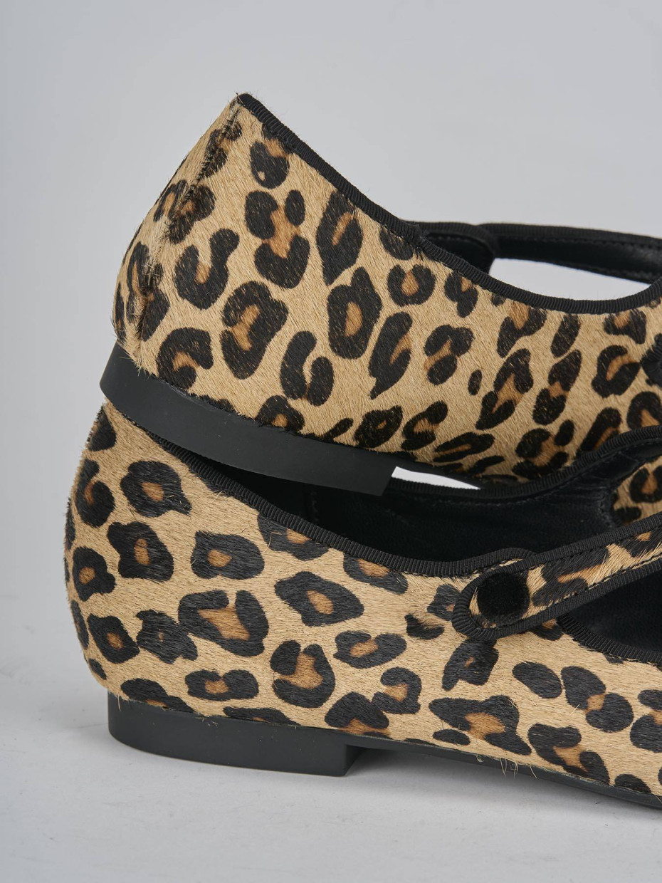 Ballerine tacco 1cm cavallino multicolor