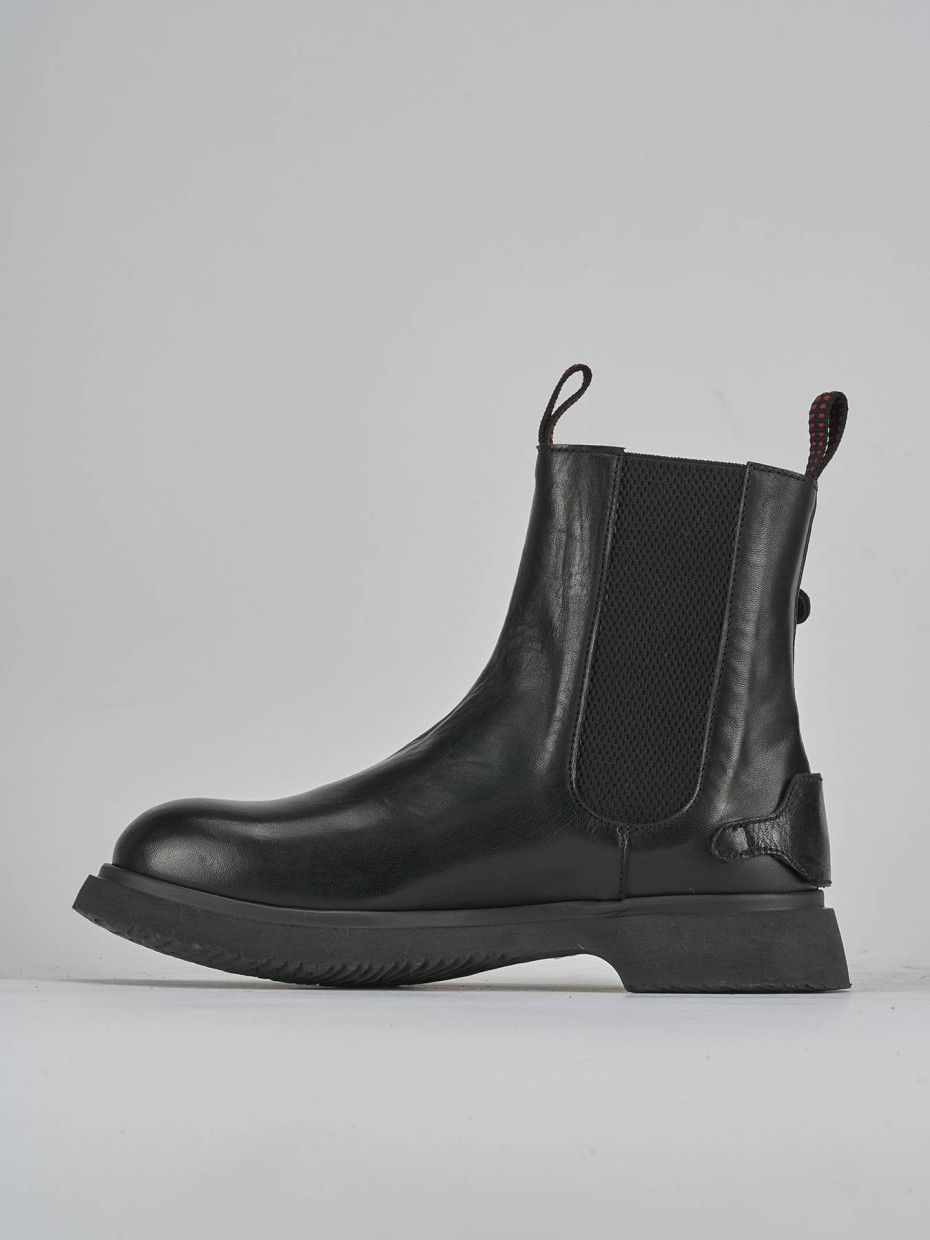 Stivaletti tacco 2cm pelle nero Barca Stores