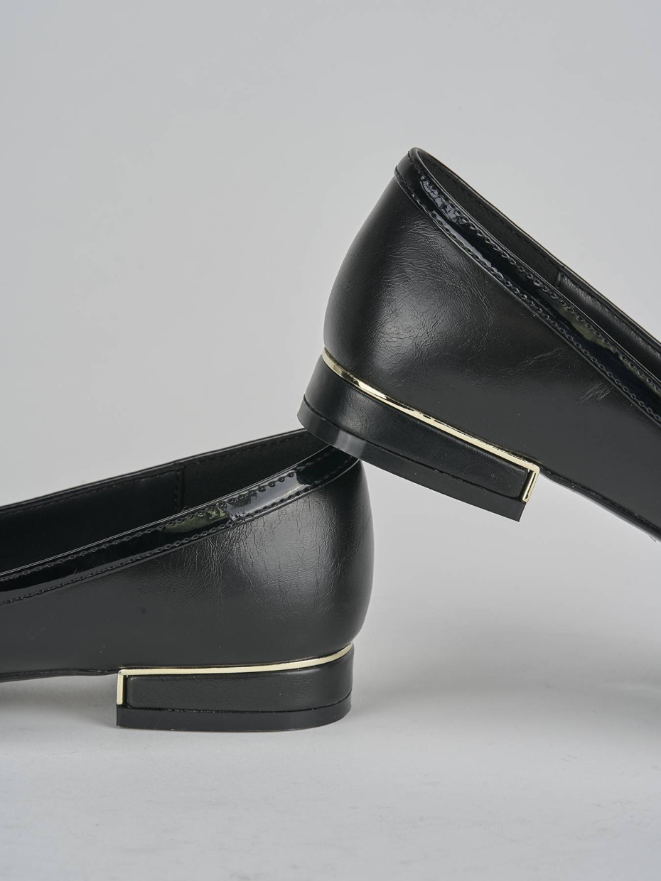 Ballerine tacco 1cm pelle nero