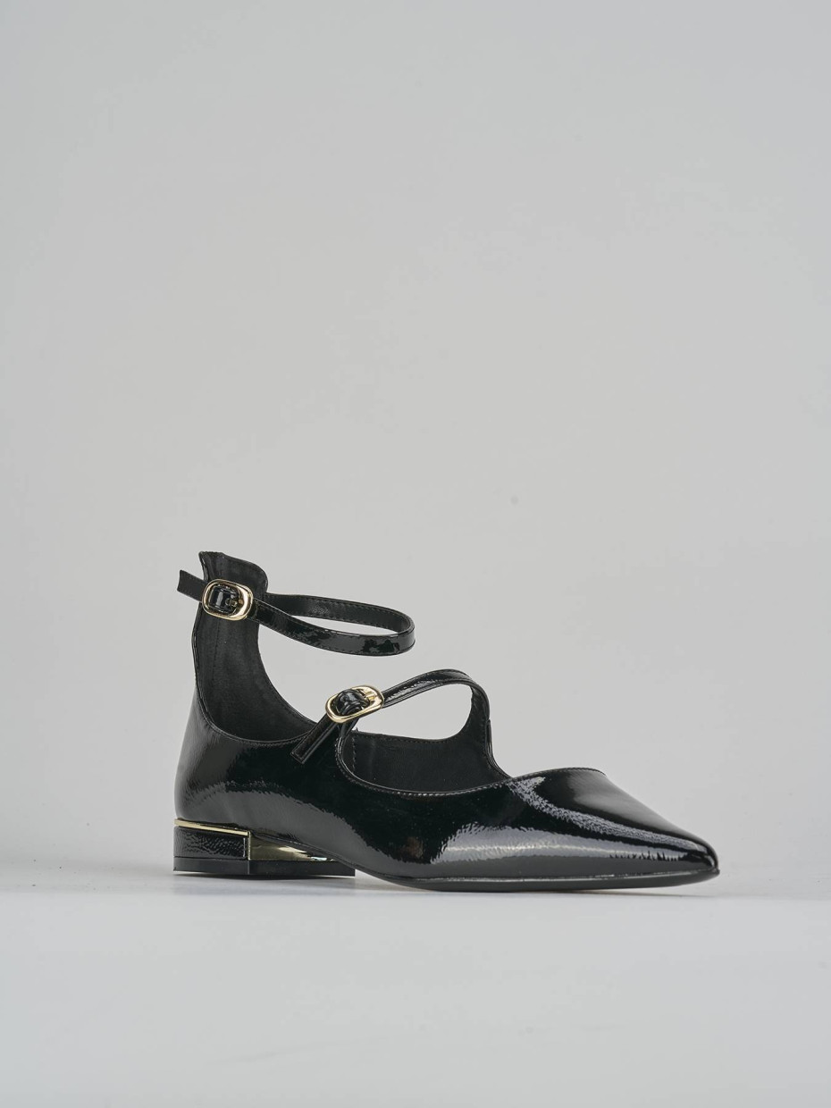 Ballerine tacco 1cm vernice nero