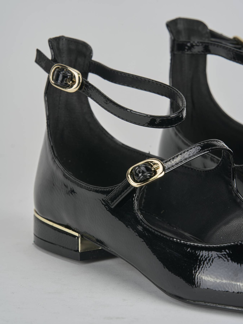 Ballerine tacco 1cm vernice nero