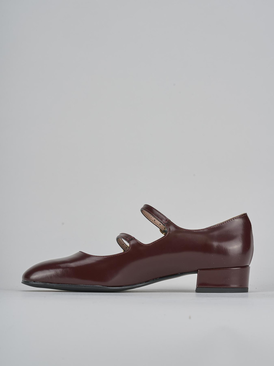 Décolleté e slingback tacco 3cm pelle bordo'