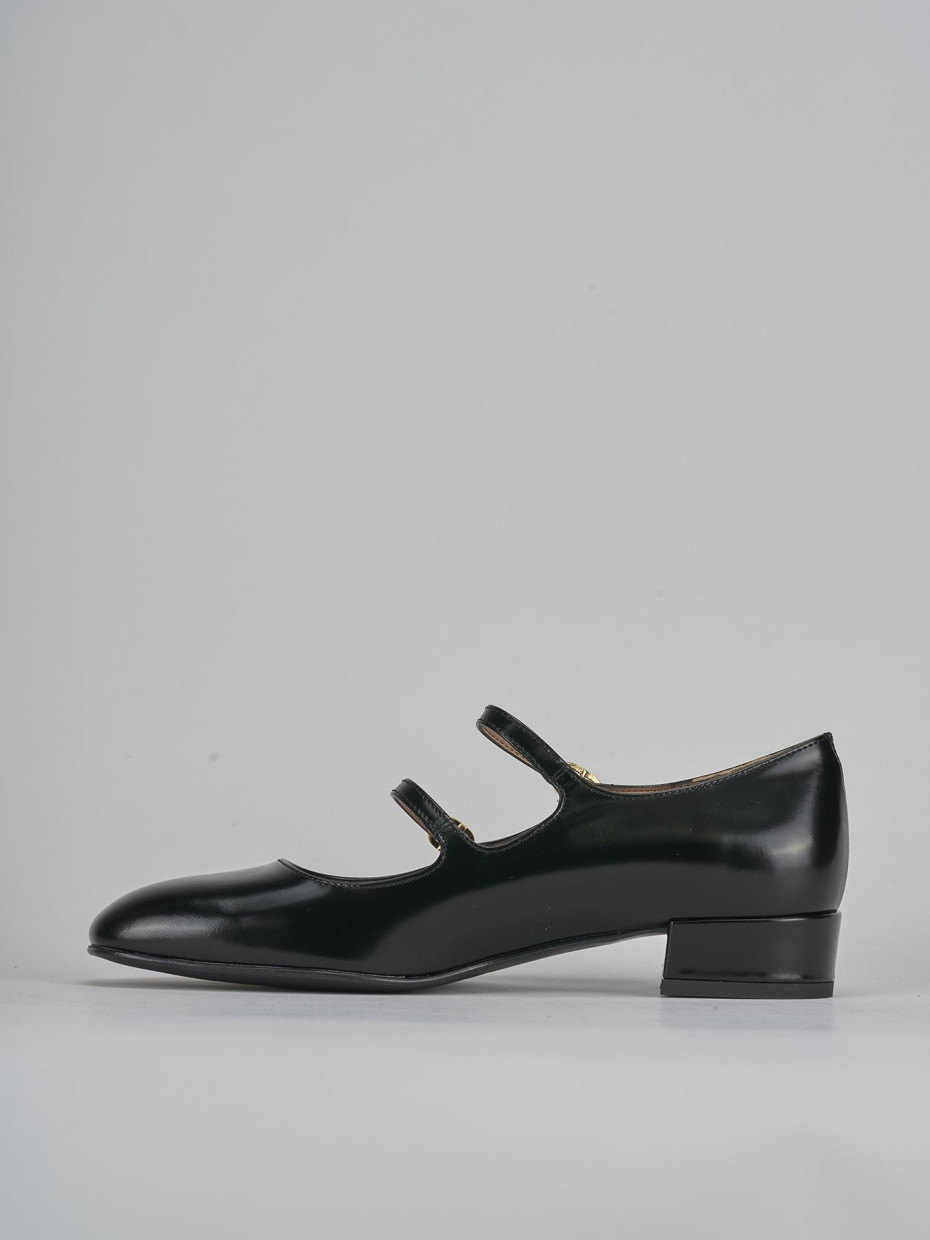 Décolleté e slingback tacco 3cm pelle nero