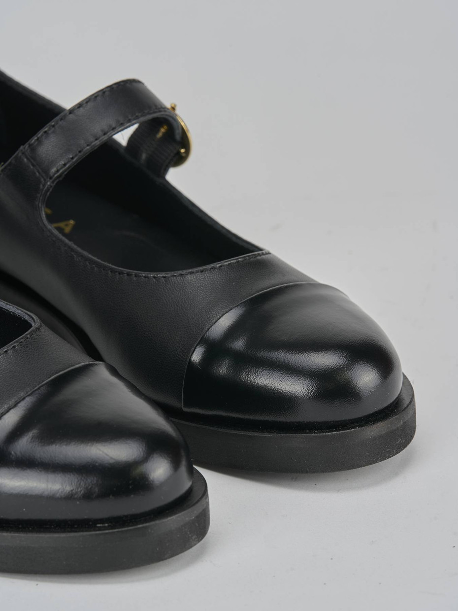 Ballerine tacco 2cm pelle nero