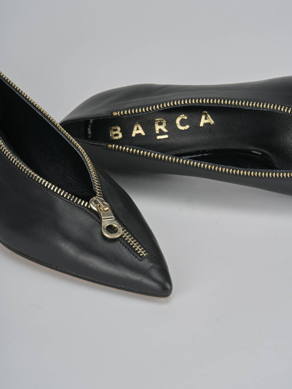 Décolleté e slingback tacco 3cm pelle nero