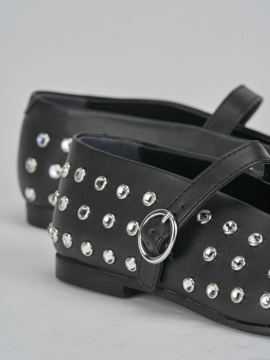 Ballerine tacco 1cm pelle nero