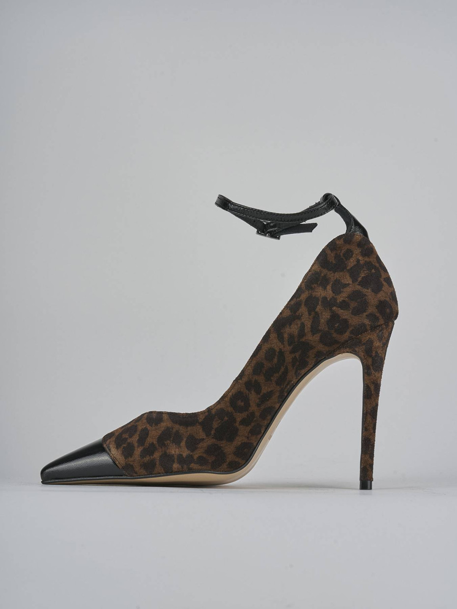 Décolleté e slingback tacco 11cm pelle nero