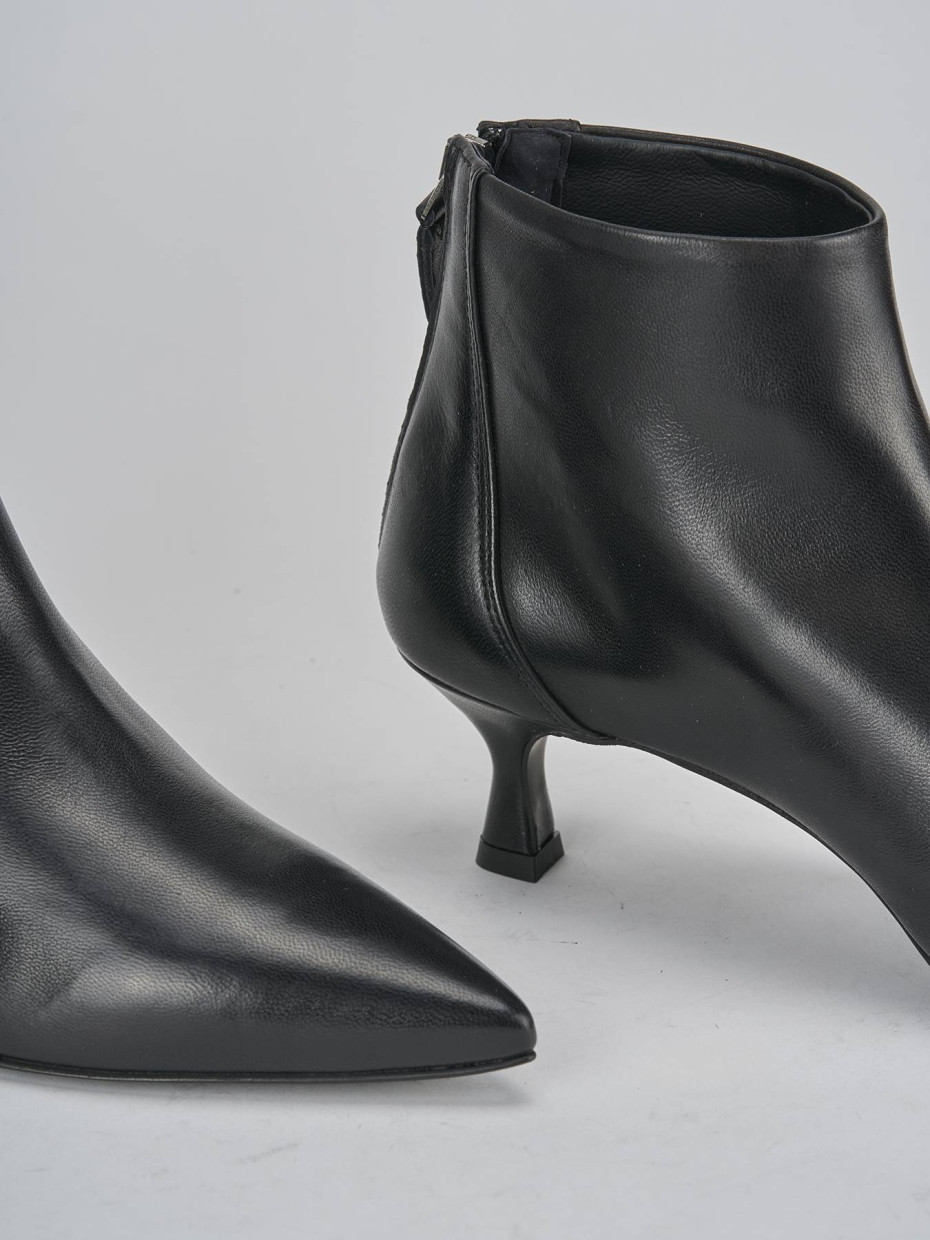 Stivaletti tacco 5cm pelle nero Barca Stores