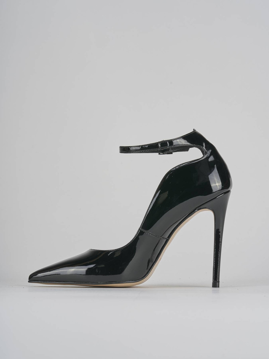 Décolleté e slingback tacco 11cm vernice nero