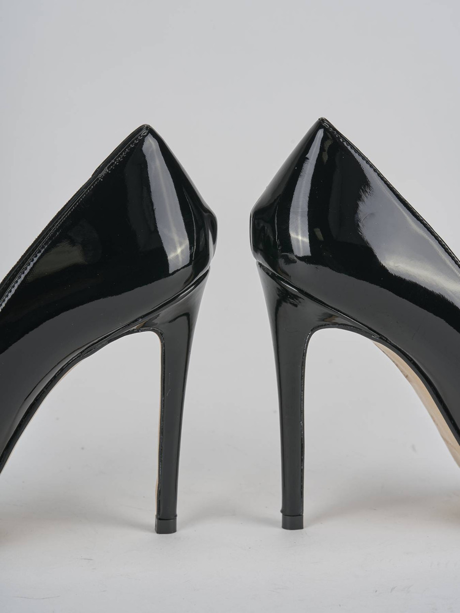 Décolleté e slingback tacco 11cm camoscio nero