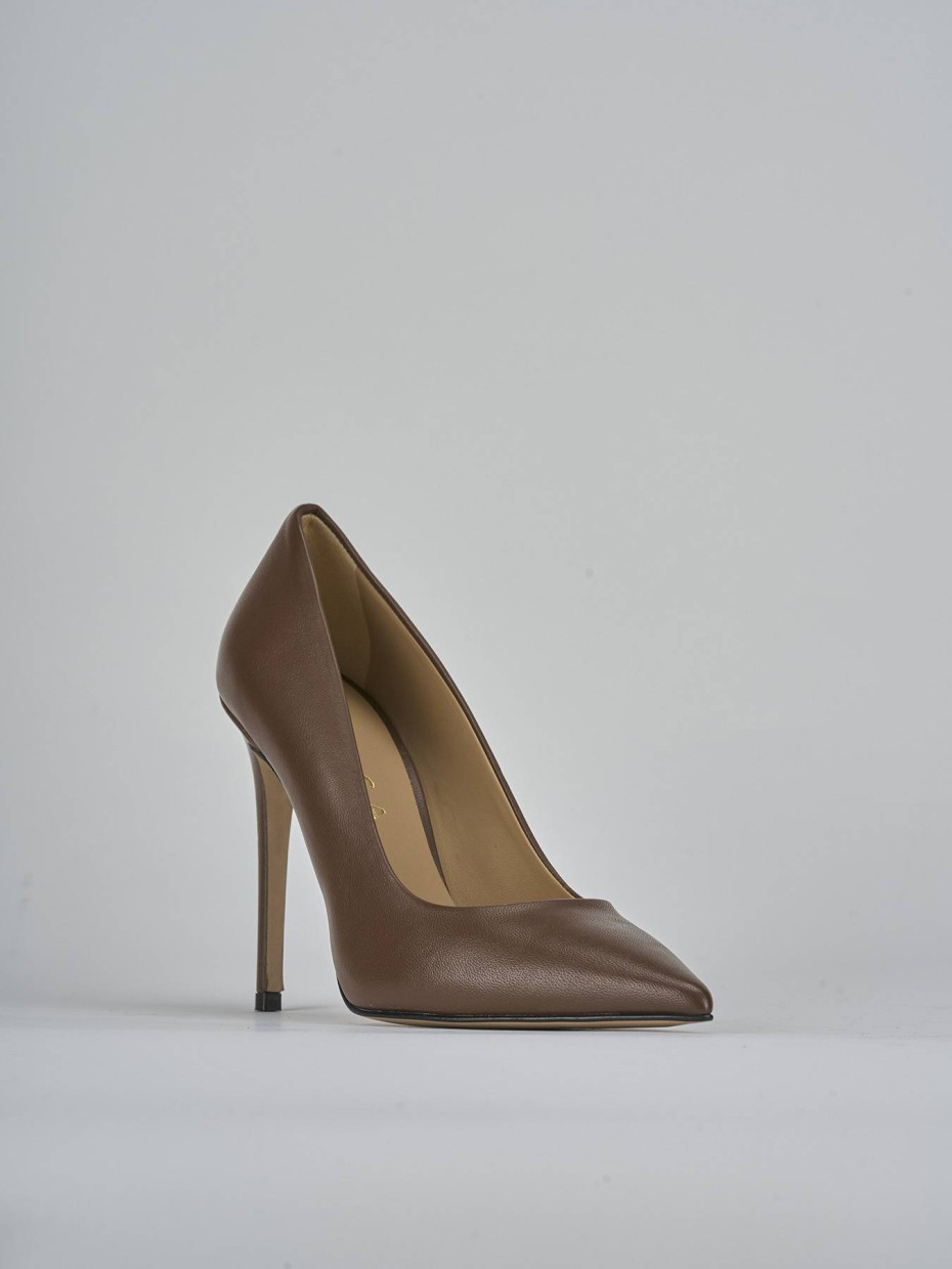 Décolleté e slingback tacco 10cm pelle testa