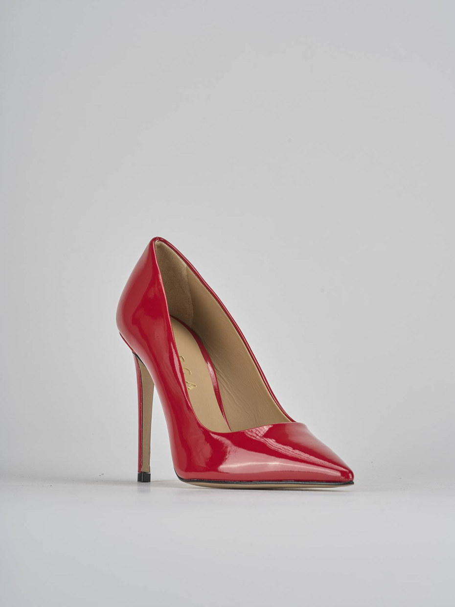 Decollete e slingback tacco 10cm vernice rosso Barca Stores