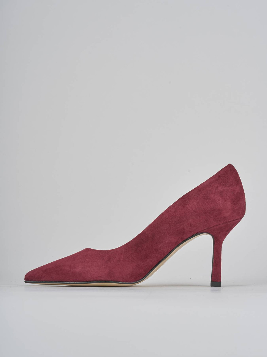 Décolleté e slingback tacco 7cm camoscio bordo'