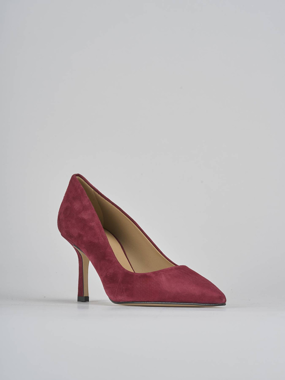 Décolleté e slingback tacco 7cm camoscio bordo'