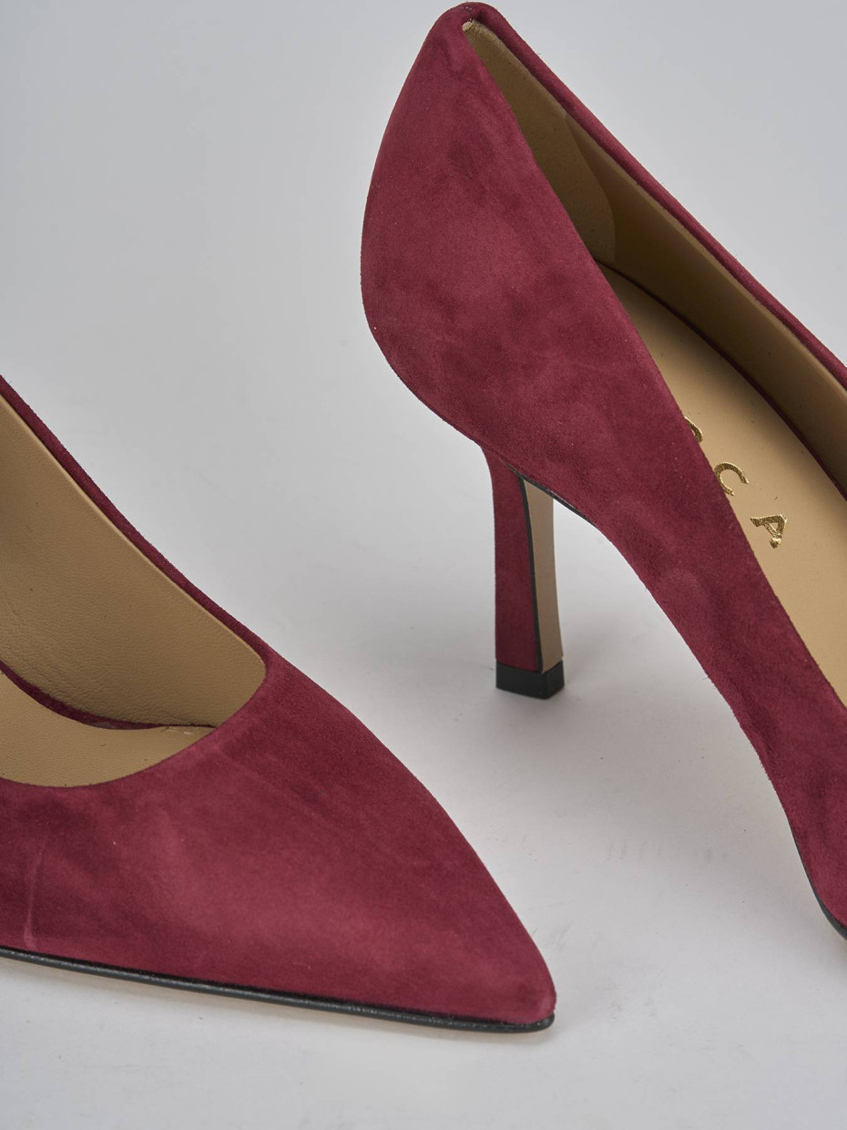 Décolleté e slingback tacco 7cm camoscio bordo'