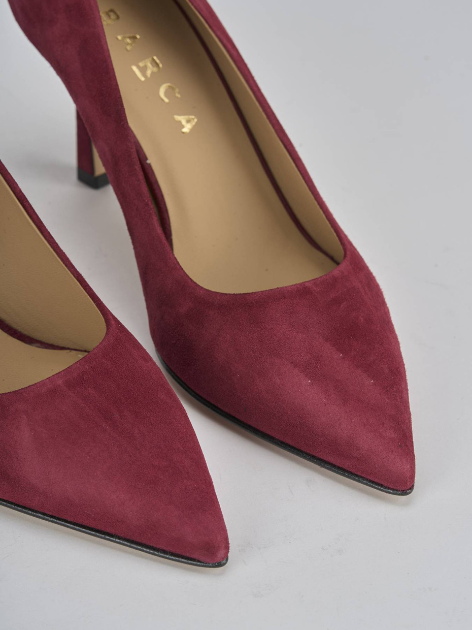 Décolleté e slingback tacco 7cm camoscio bordo'