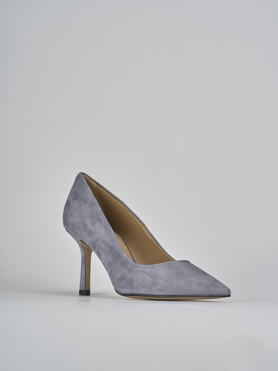 Decollete e slingback tacco 7cm camoscio grigio Barca Stores