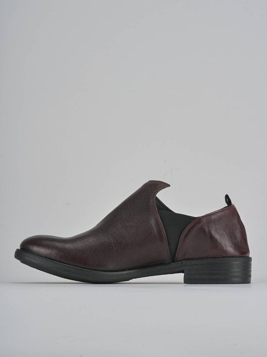Stringate tacco 1cm pelle bordo'