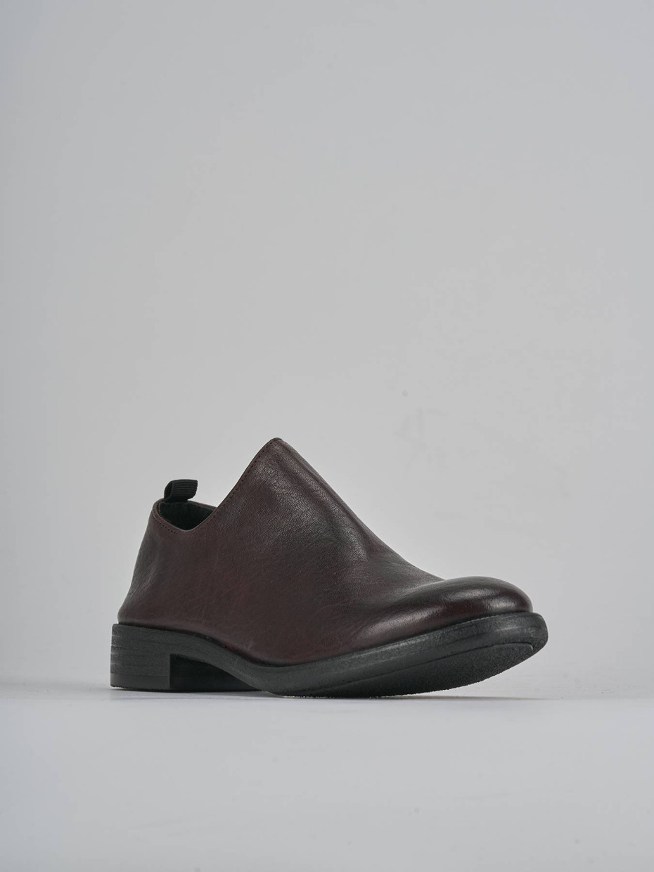 Stringate tacco 1cm pelle bordo'