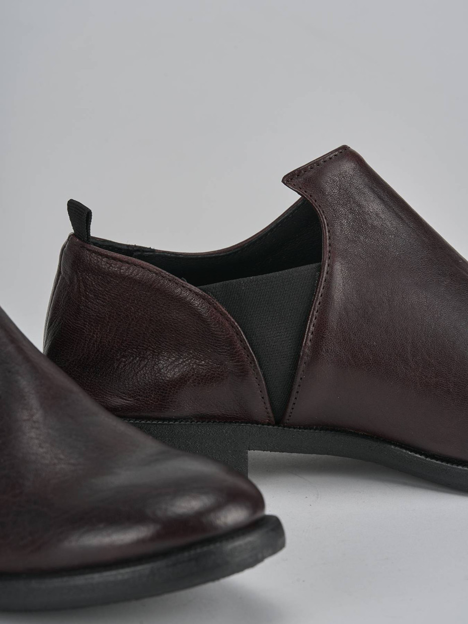 Stringate tacco 1cm pelle bordo'