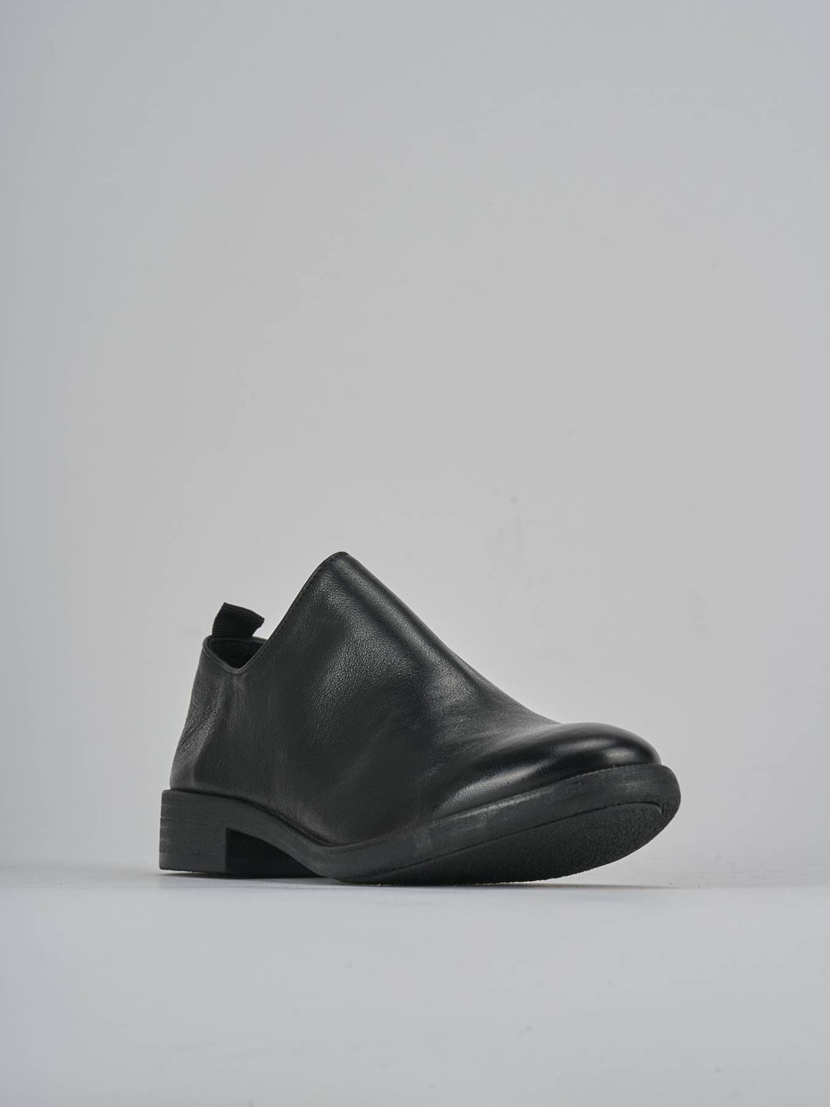 Stringate tacco 1cm pelle nero