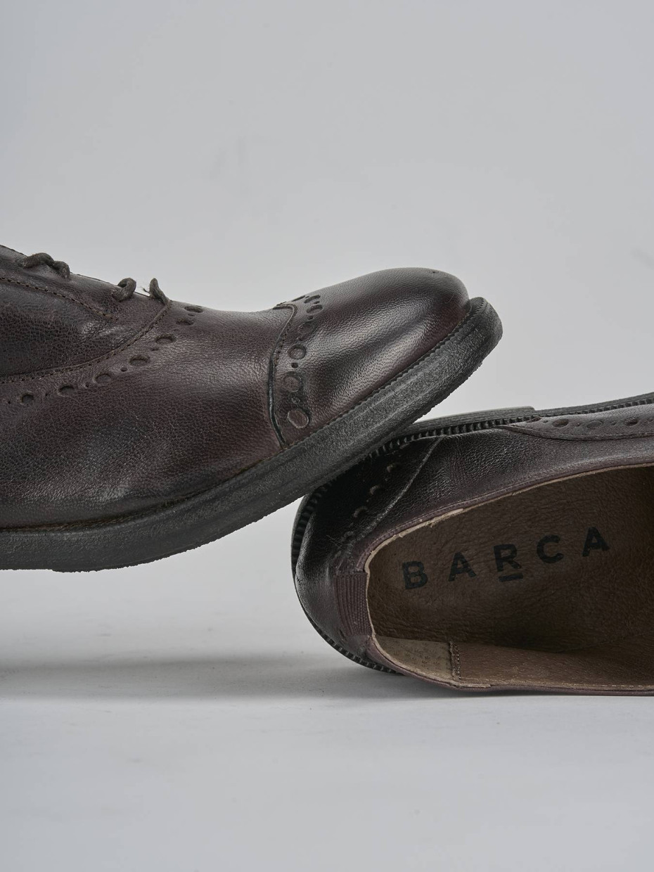 Stringate tacco 1cm pelle testa