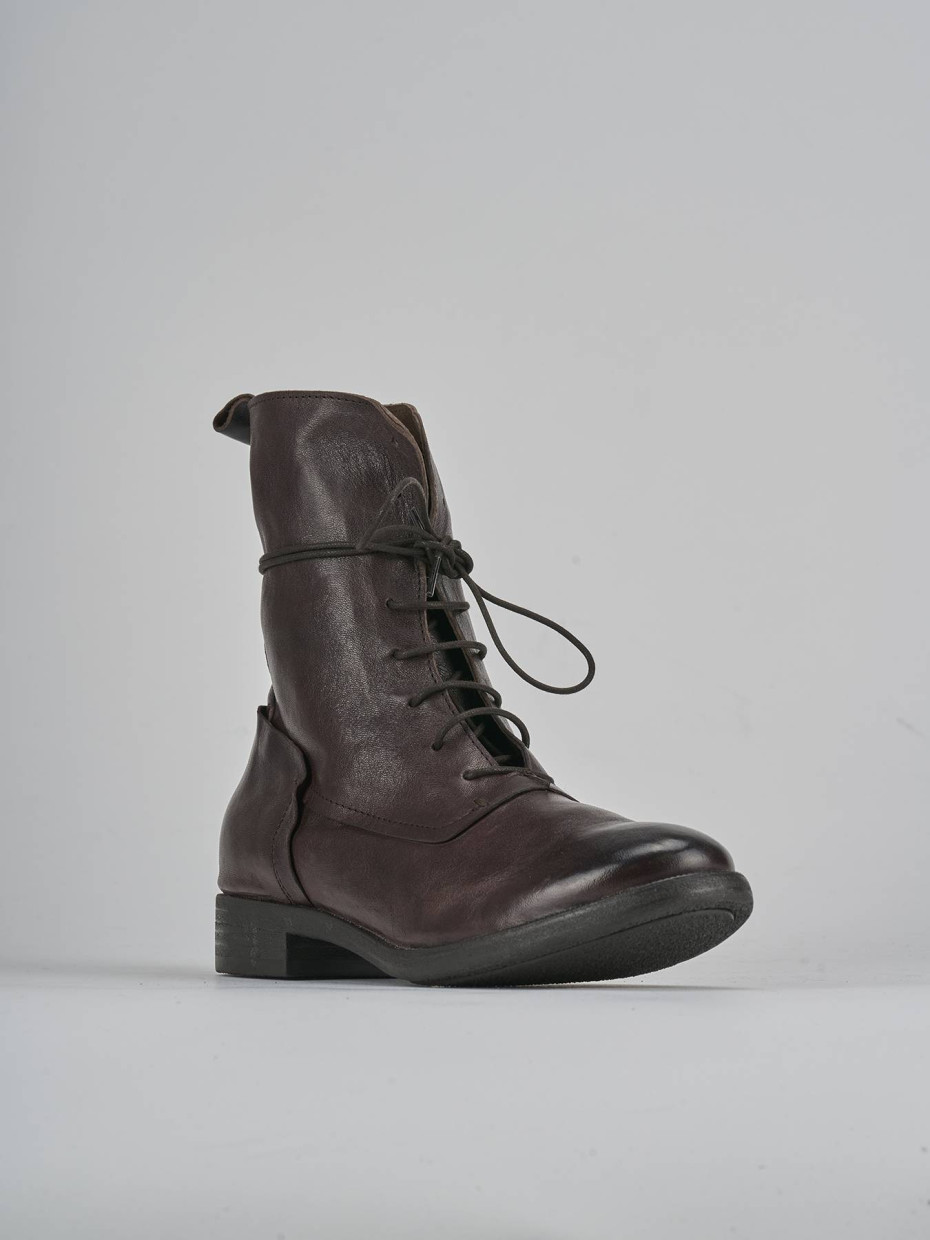 Anfibi tacco 1cm pelle testa