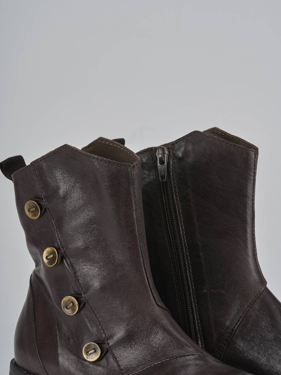 Stivaletti tacco 2cm pelle nero