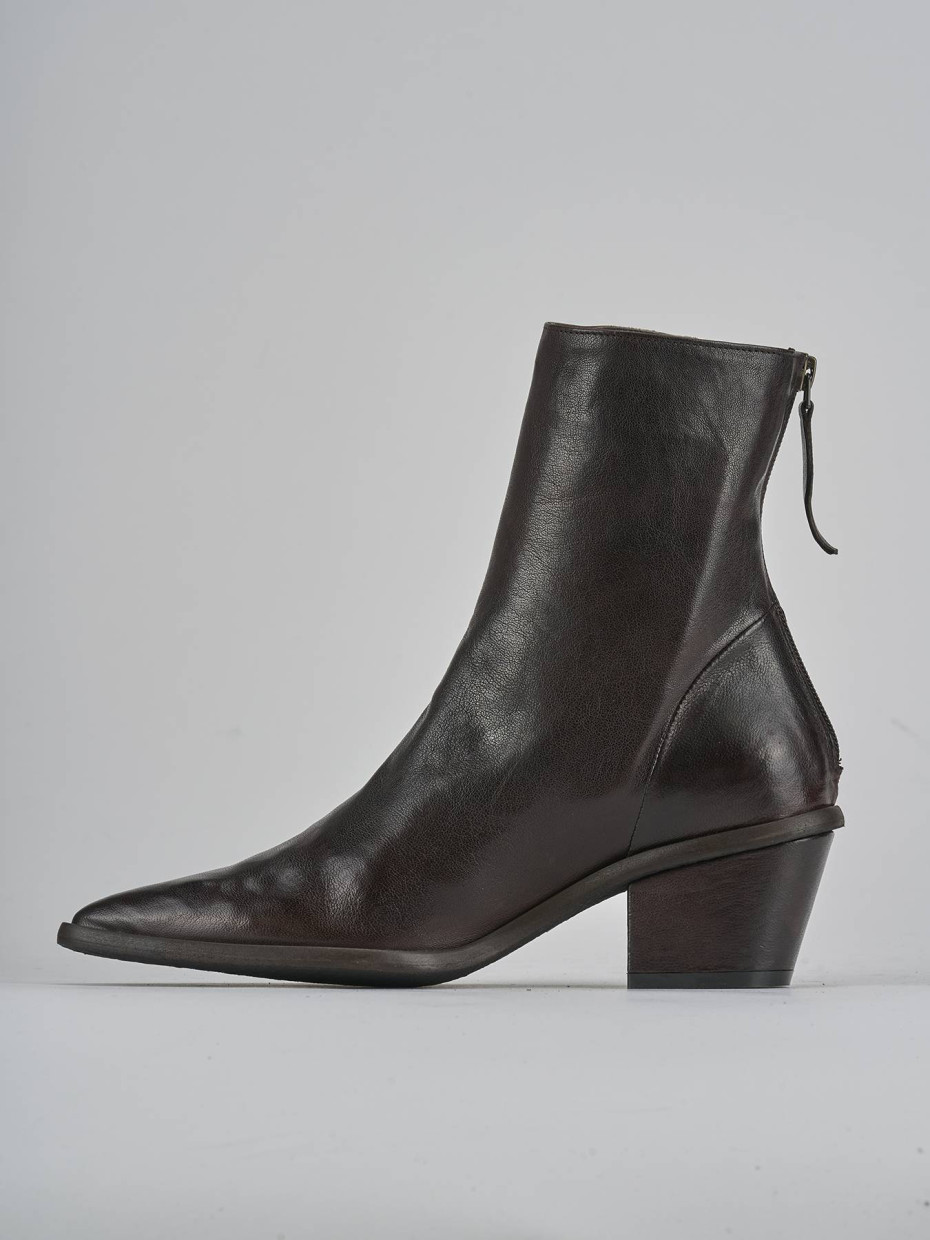 Stivaletti tacco 6cm pelle testa