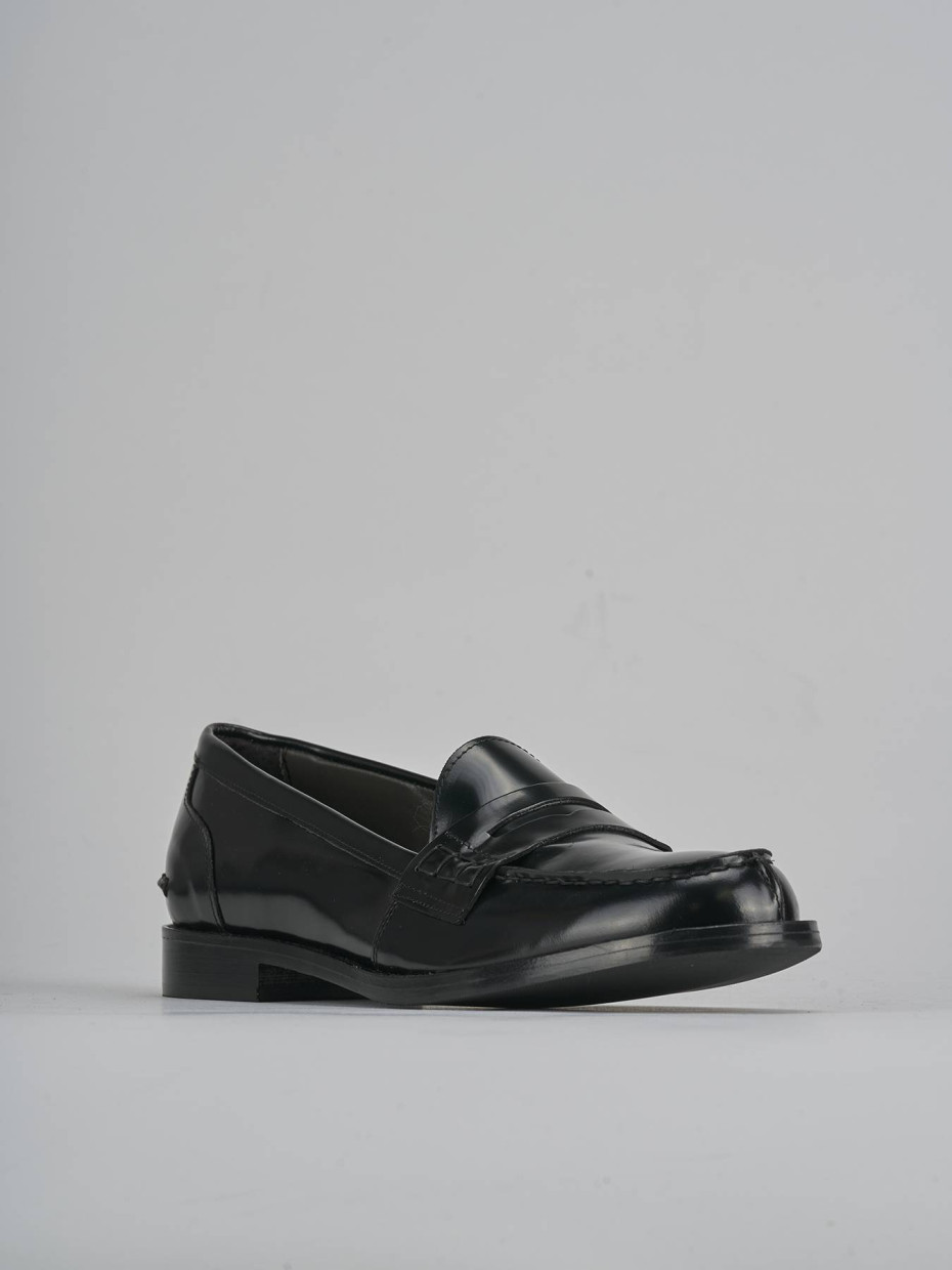 Mocassini tacco 2cm pelle nero