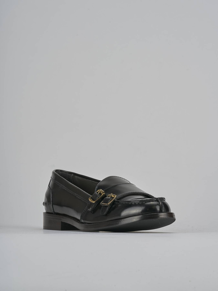 Mocassini tacco 2cm pelle testa