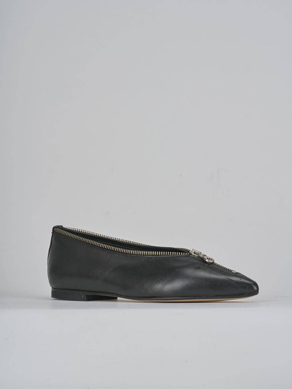 Ballerine tacco 1cm pelle nero