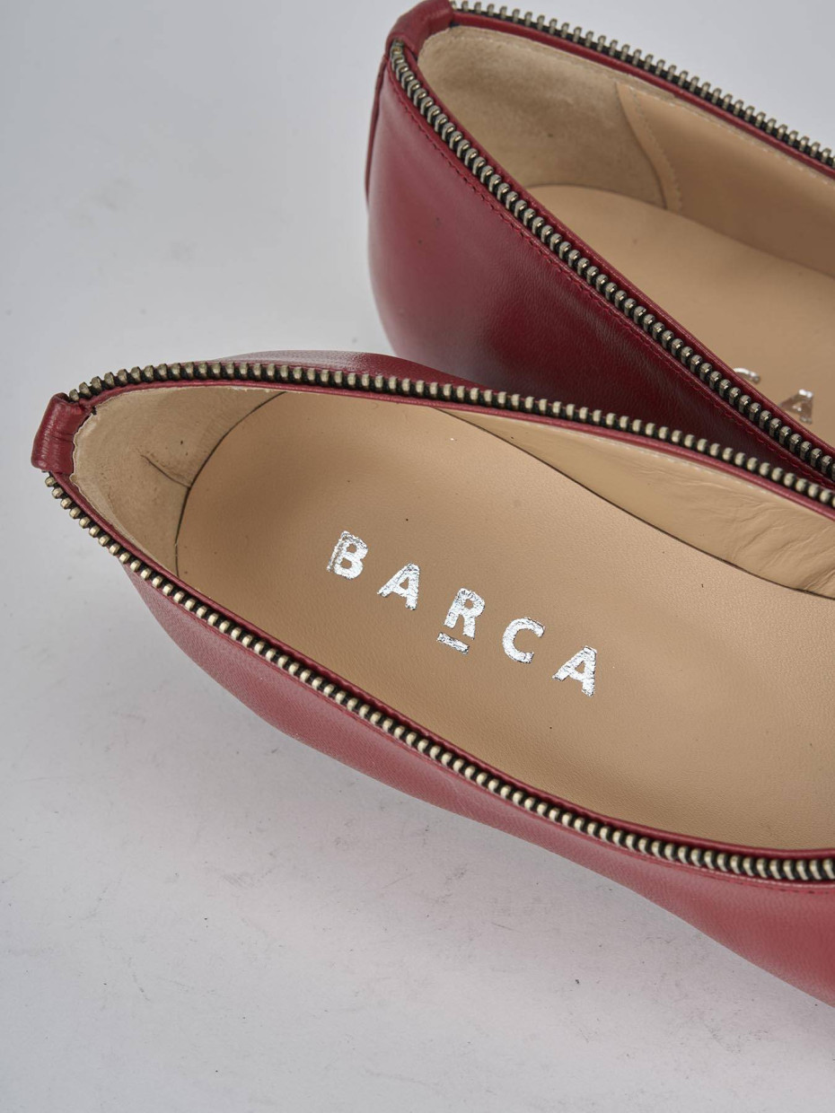 Ballerine tacco 1cm pelle rosso
