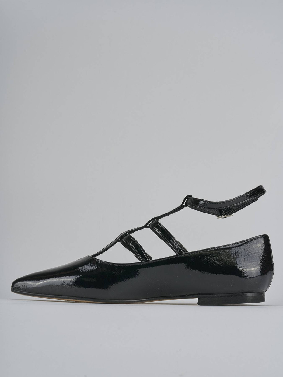 Ballerine tacco 1cm vernice nero