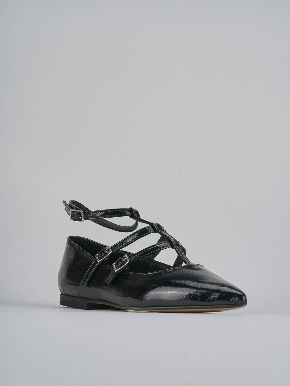 Ballerine tacco 1cm vernice nero