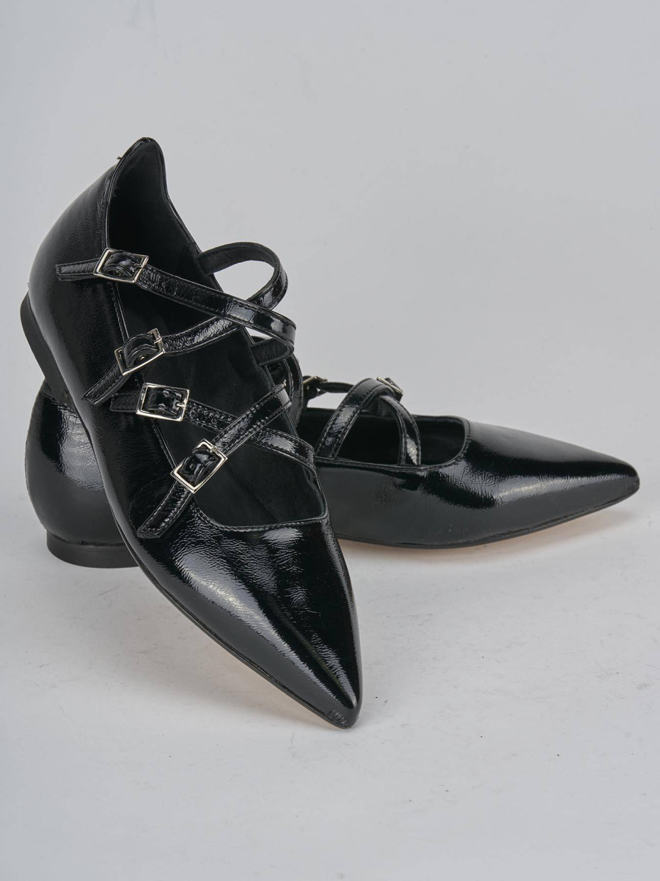 Ballerine tacco 1cm vernice nero
