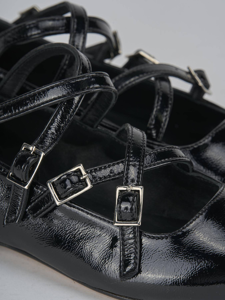 Ballerine tacco 1cm vernice nero